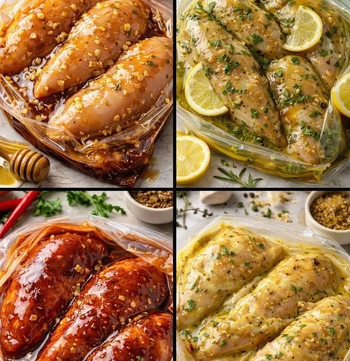 Four delicious chicken marinades for flavorful and tender chicken dishes