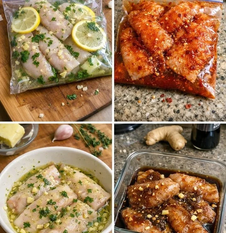 Four delicious fish fillet marinades for enhancing flavor in seafood dishes