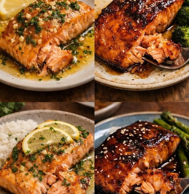 Four large portion salmon recipes for healthy meals