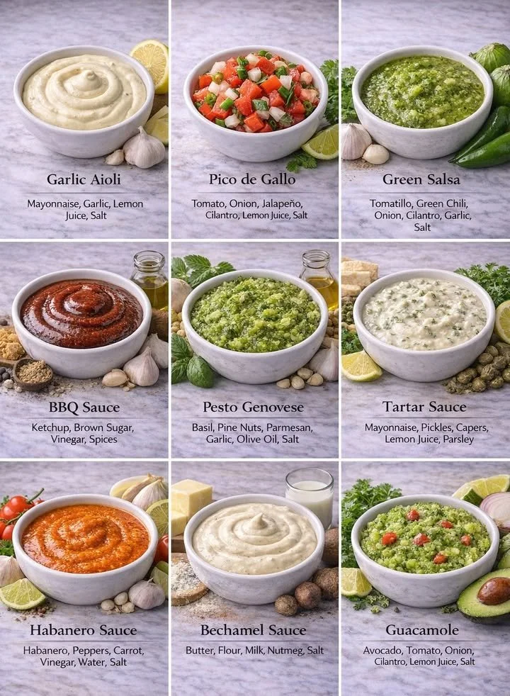 Delicious homemade sauces in jars for cooking and meal preparation