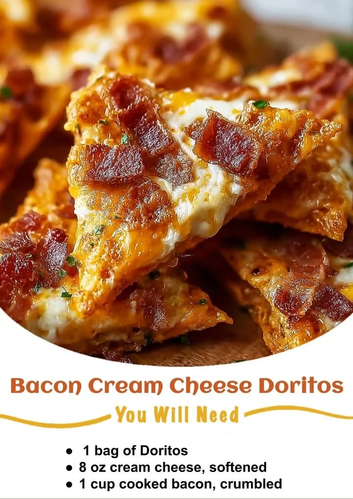A close-up of Bacon Cream Cheese Doritos piled in a bowl, showcasing their crunchy texture.