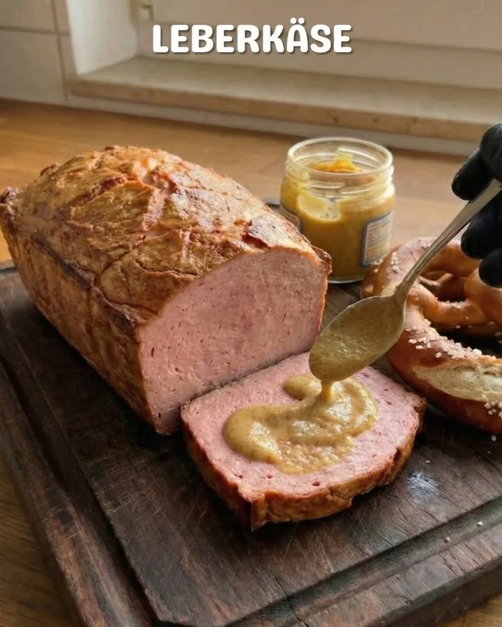 Delicious Bavarian Meatloaf served with herbs and spices