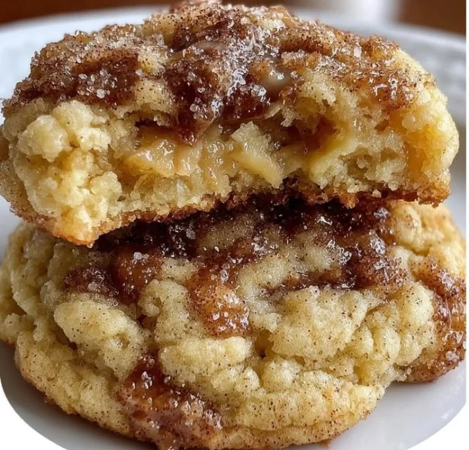 Delicious brown sugar cinnamon butter cookies, fresh out of the oven.