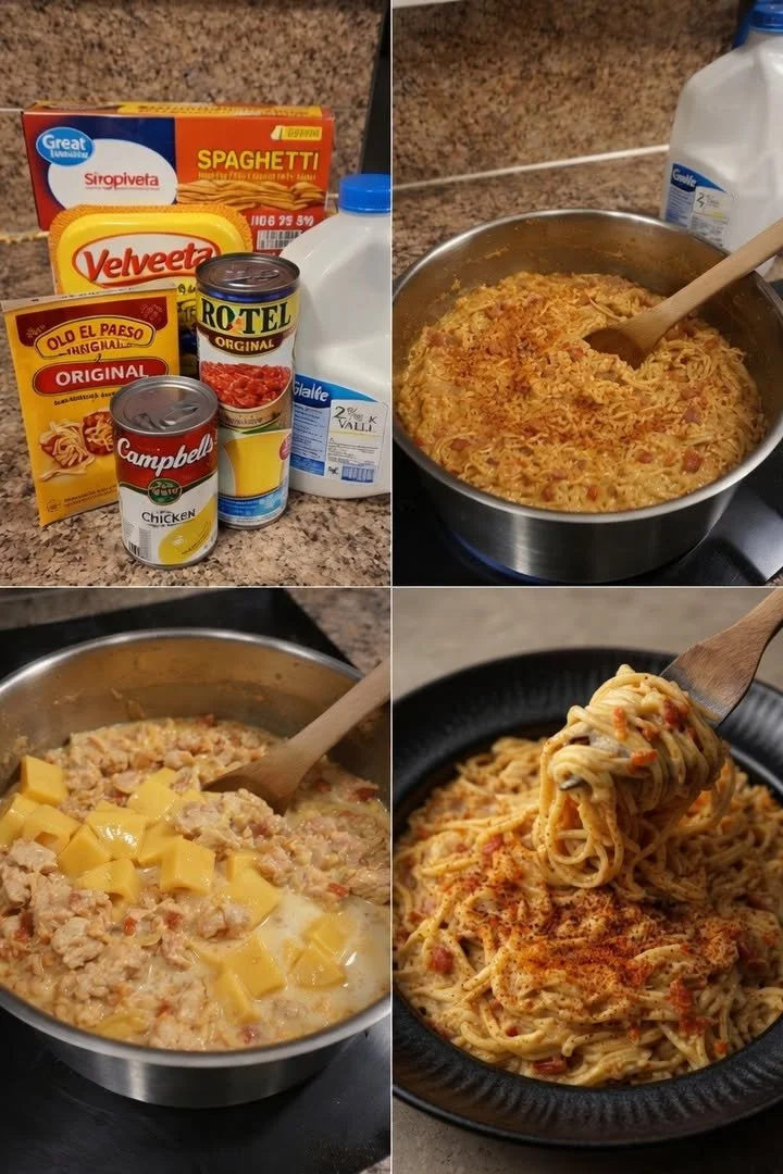 Plate of Chicken Taco Spaghetti garnished with fresh cilantro