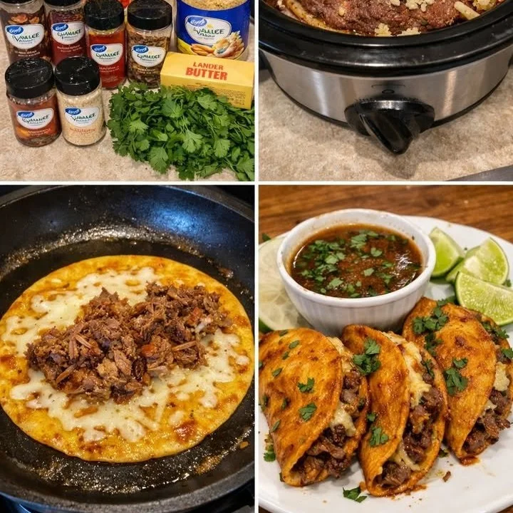 Delicious homemade Chuck Roast Tacos served with fresh toppings