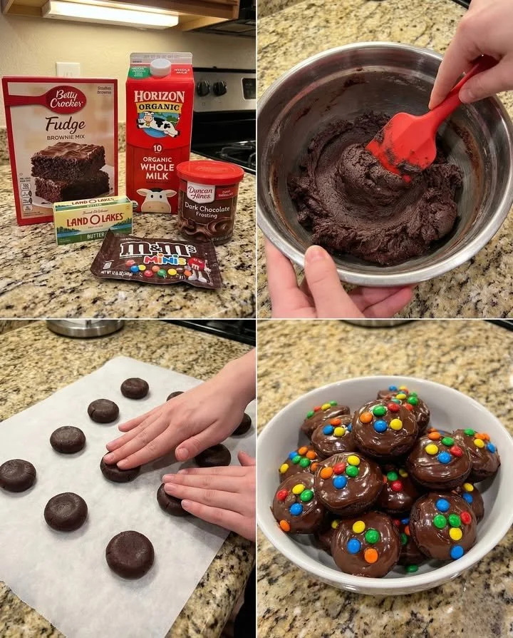 No-bake Cosmic Brownie Bites with colorful sprinkles and chocolate flavor