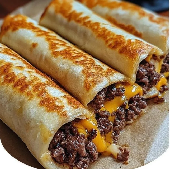 Garlic butter beef cheeseburger rollups served with dipping sauce