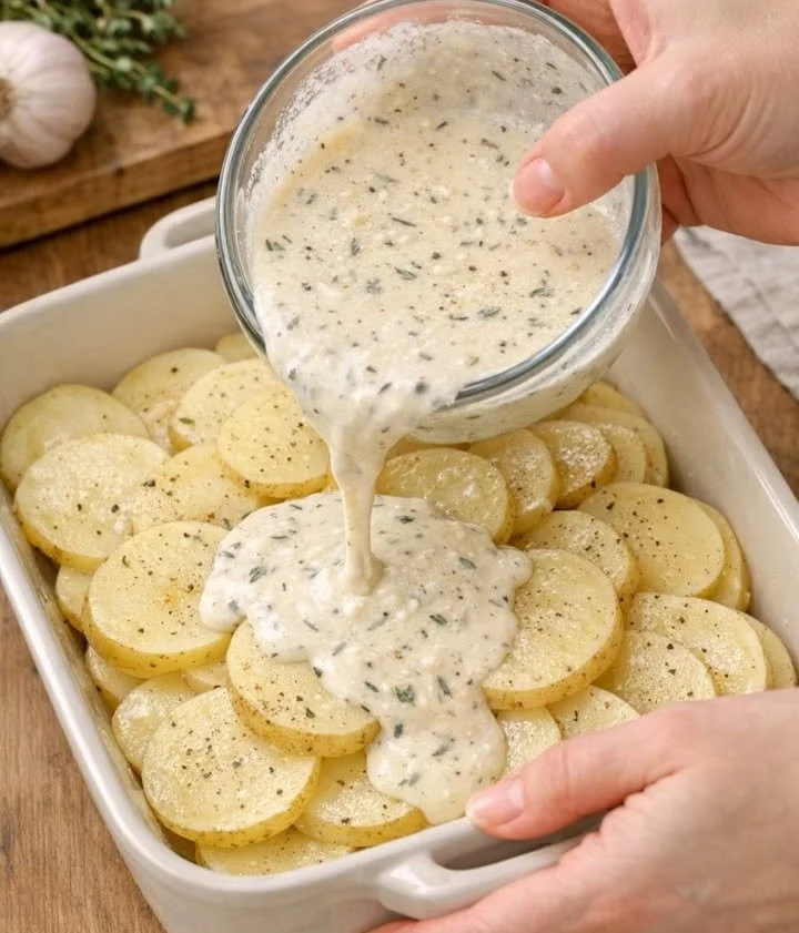 Delicious golden oven potatoes, crispy and fluffy, perfect side dish