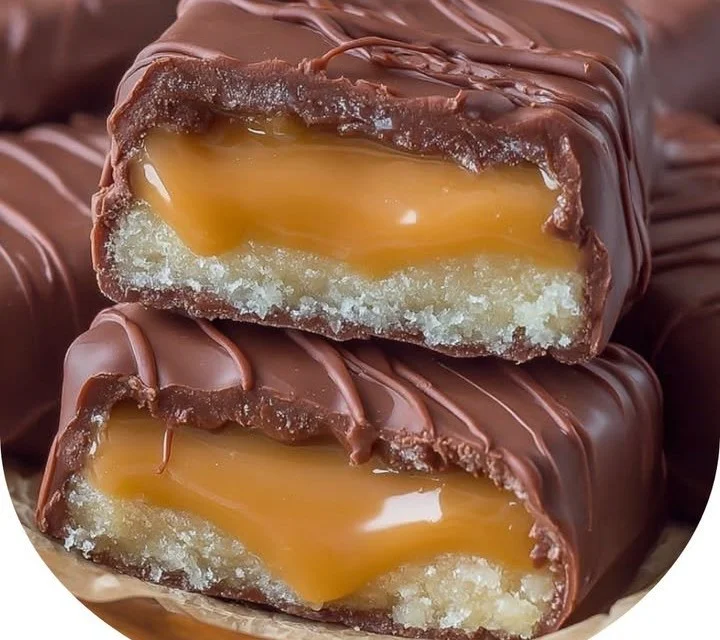 Homemade Milky Way Bars dessert ready to enjoy