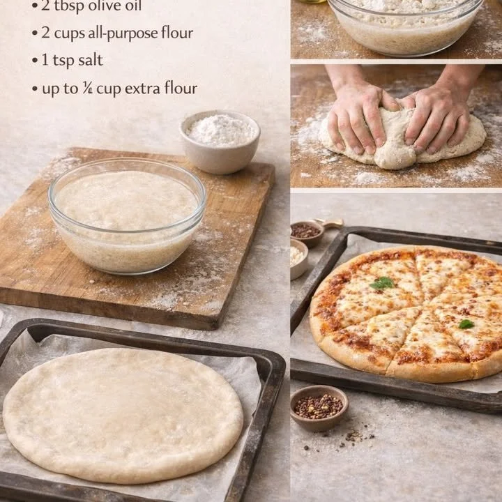 Delicious homemade pizza with fresh toppings and melted cheese on a wooden table.