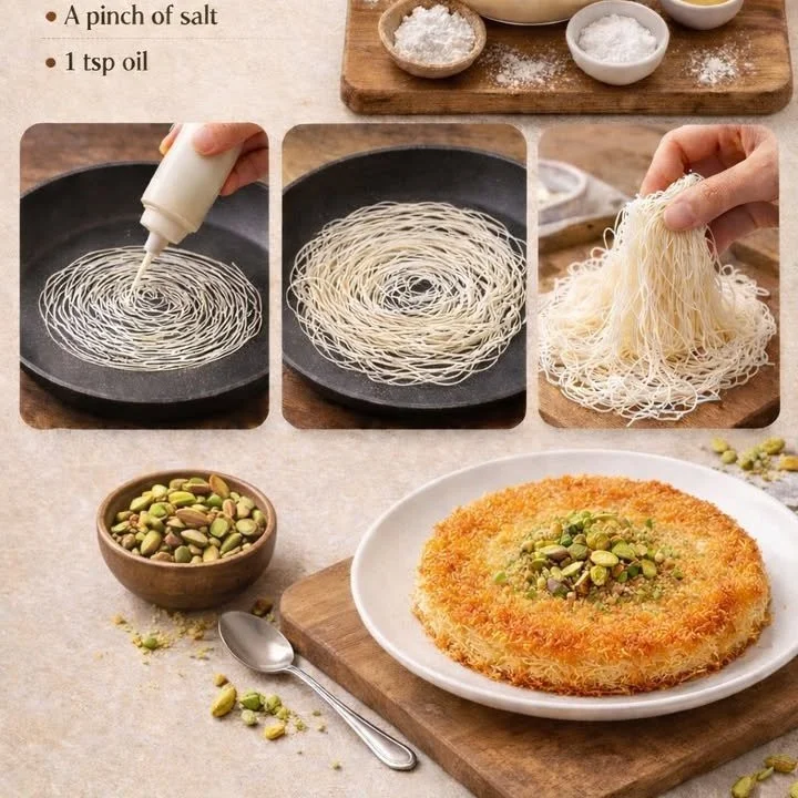 Kunafa Dough or Kataifi Dough for making traditional Middle Eastern desserts.