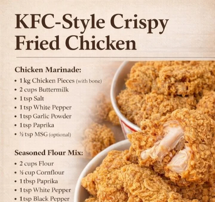 Plate of crispy fried chicken styled like KFC, golden and crunchy