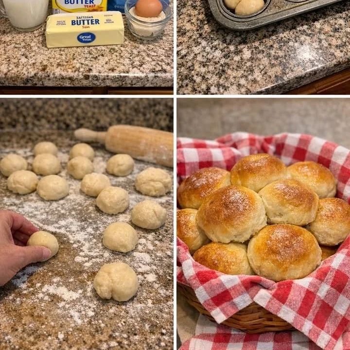 Delicious thrown rolls served at Lambert's Cafe, a unique dining experience.