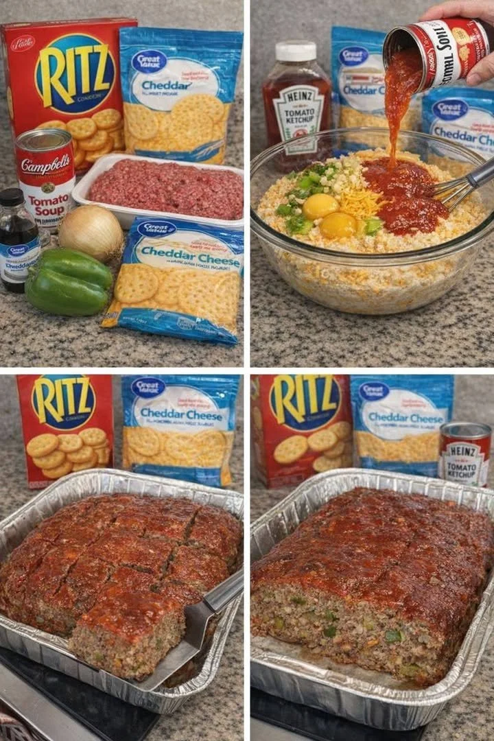 A beautifully plated meatloaf with garnishes, showcasing a delicious homemade dish.