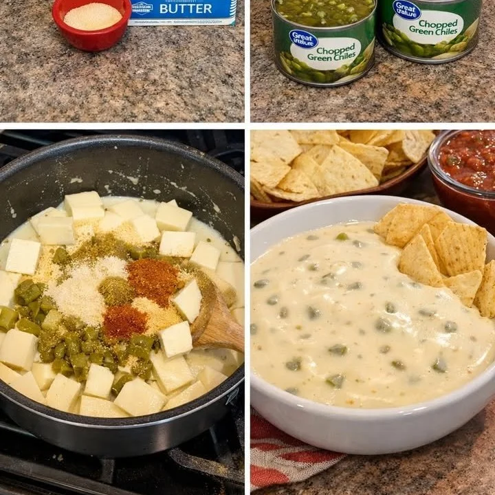 Bowl of creamy Mexican white cheese dip with tortilla chips