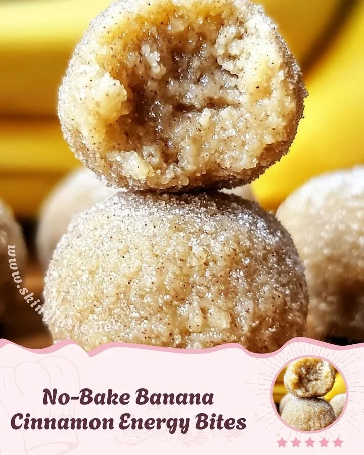 No-bake banana cinnamon energy bites recipe