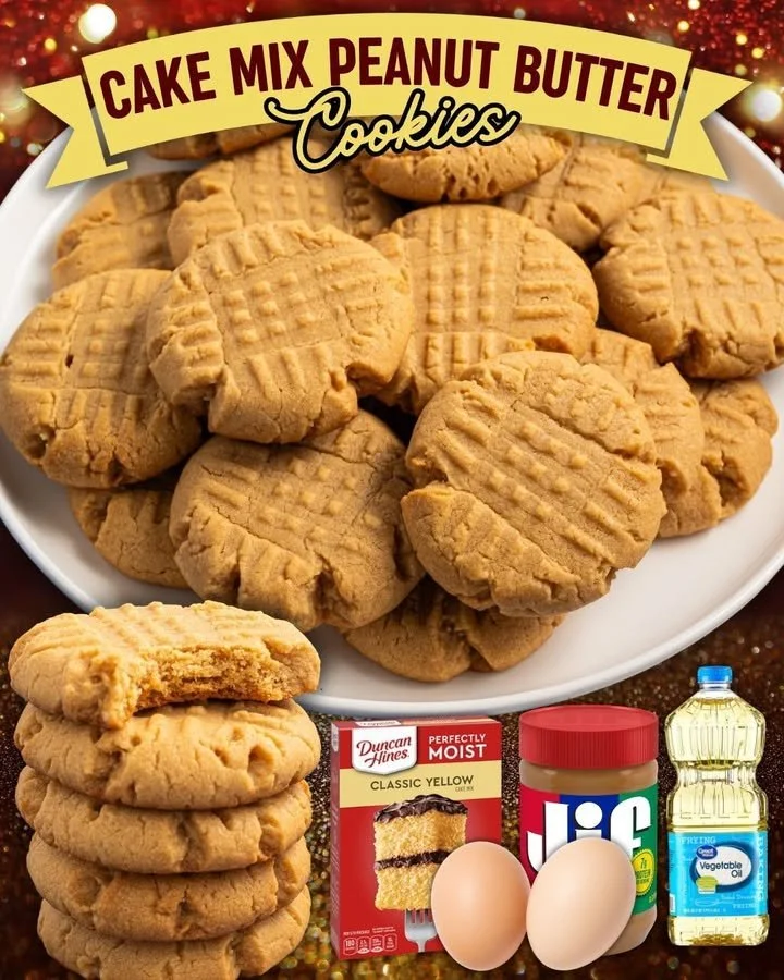 Freshly baked peanut butter cookies on a plate