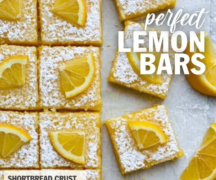 Delicious homemade lemon bars with a buttery crust and zesty lemon filling