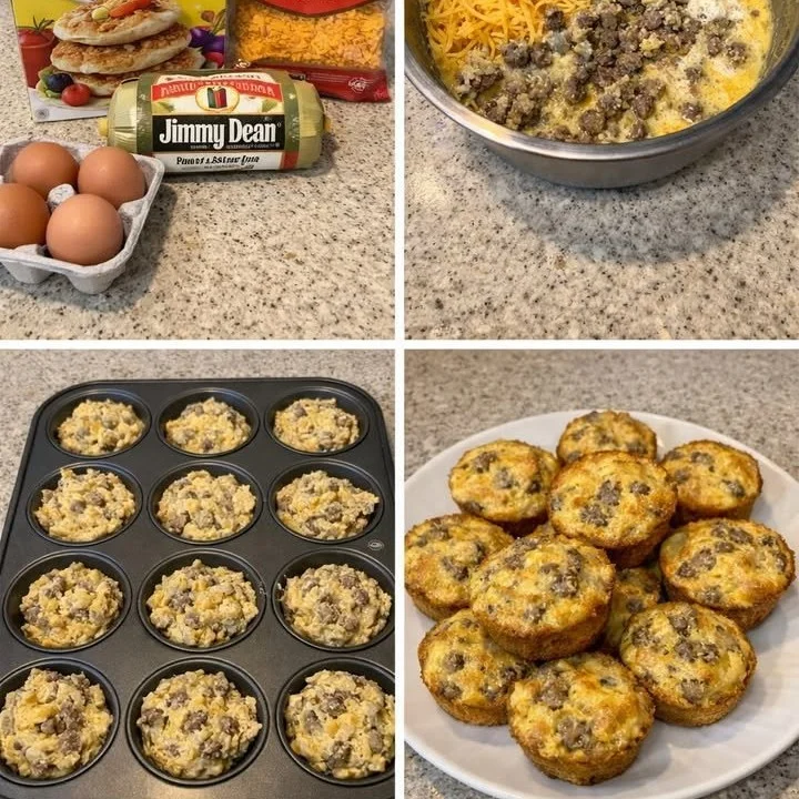 Delicious homemade sausage muffins served on a plate