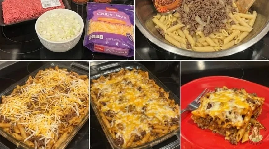 Delicious Sloppy Joe Casserole dish served in a baking dish with toppings