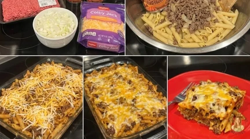 Delicious Sloppy Joe Casserole served in a baking dish with toppings.