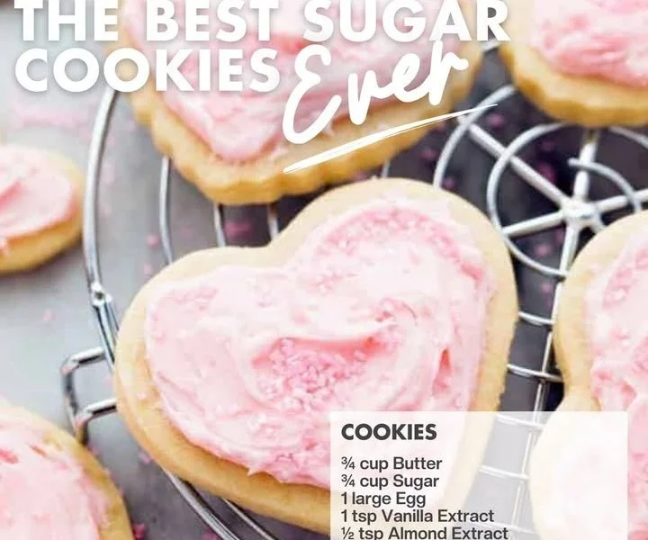 Delicious homemade sugar cookies on a plate with colorful sprinkles