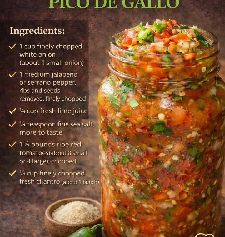 Bowl of vibrant and tangy Pico de Gallo made with fresh tomatoes, onions, and cilantro