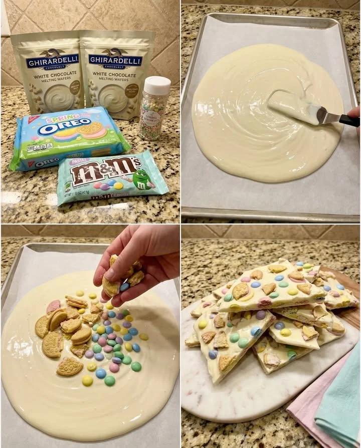 Delicious White Chocolate Oreo Easter Bark for festive celebrations