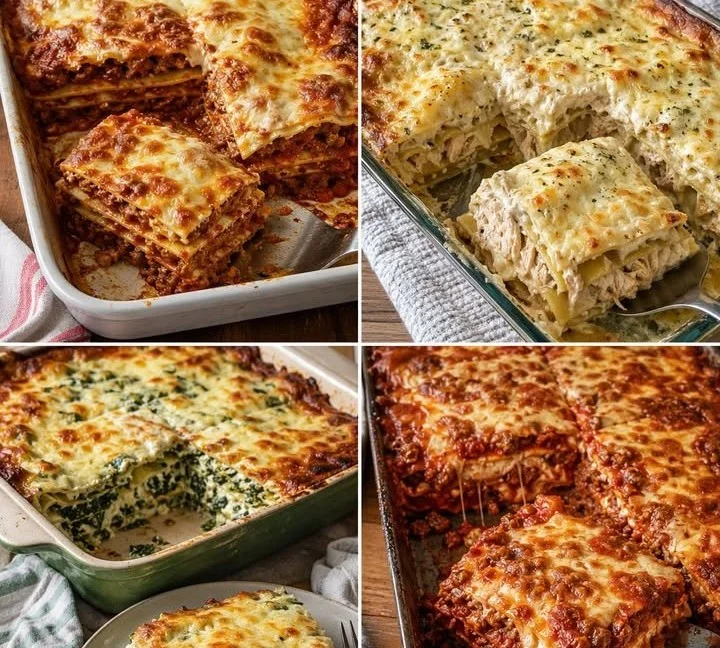 Delicious homemade lasagna dish with layers of pasta, cheese, and sauce