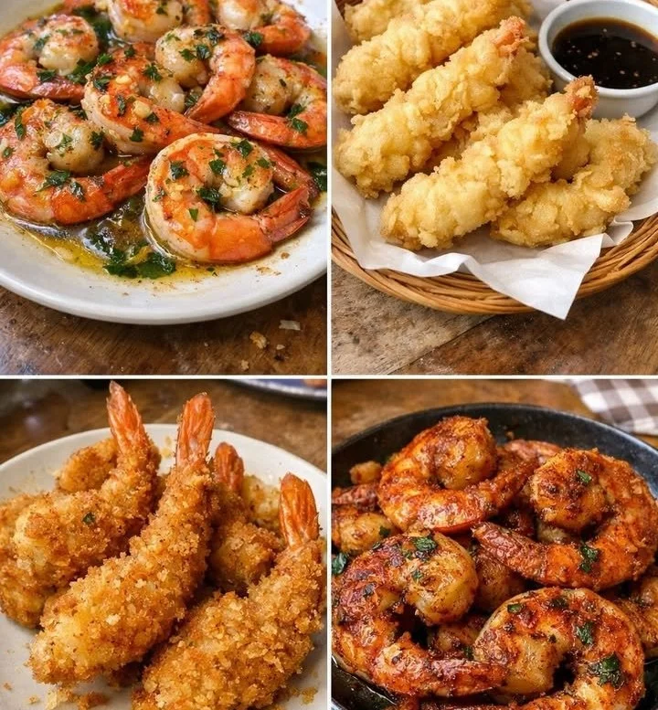 Delicious jumbo shrimp served in various recipes