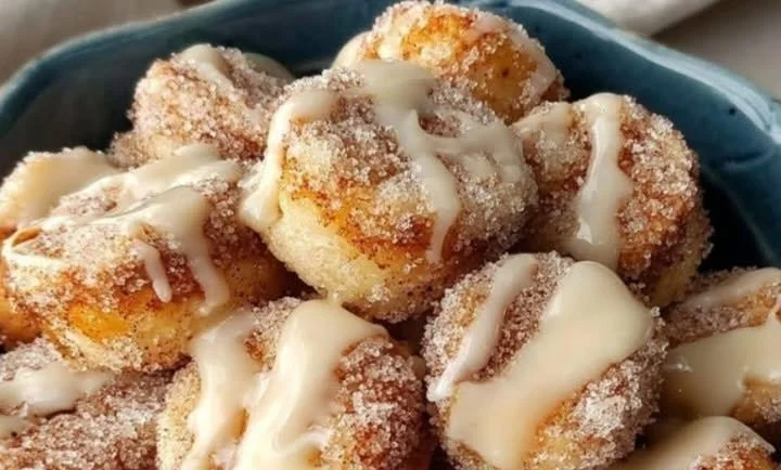 Delicious cinnamon sugar biscuit bites on a plate, ready to enjoy.