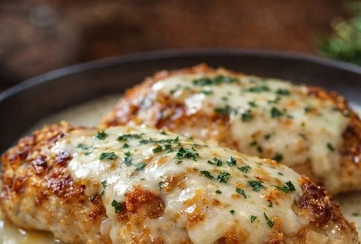 Delicious Longhorn Steakhouse Parmesan Chicken served with sides