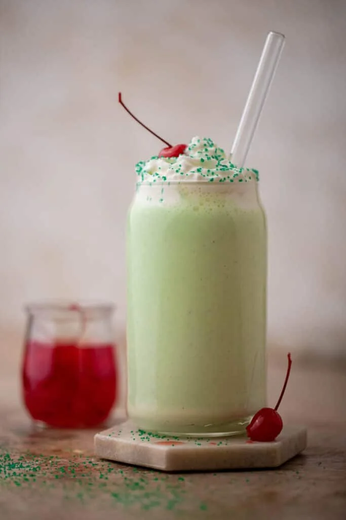 Delicious homemade Shamrock Shake inspired by McDonald's recipe