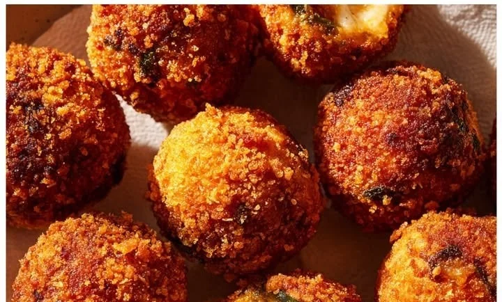 Delicious Mexican Chili Relleno Balls served on a plate
