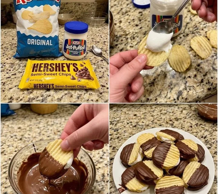 Delicious Ruffles Marshmallow Chocolate Dippers for a sweet snack