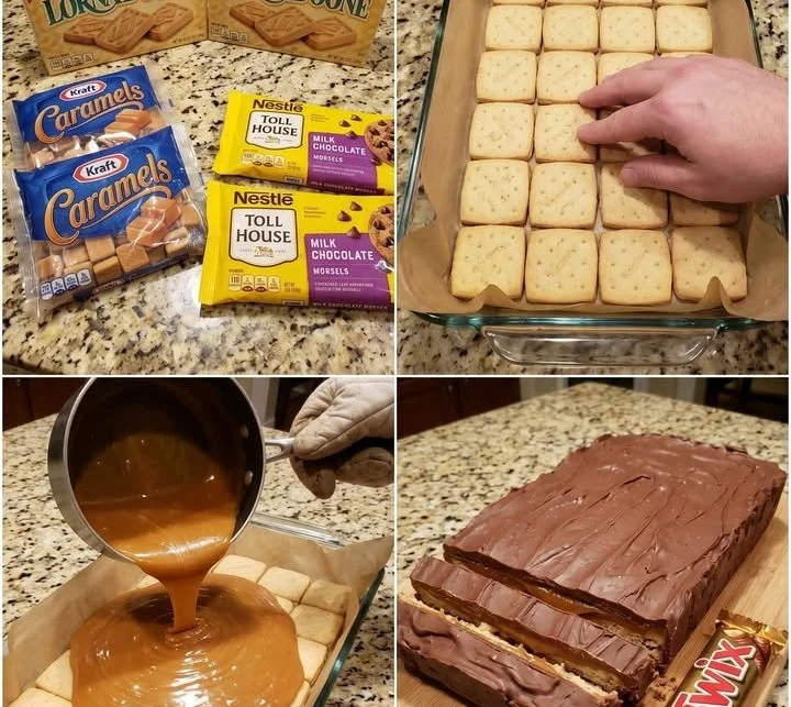5-Pound Twix Bar Slab with caramel and cookie layers