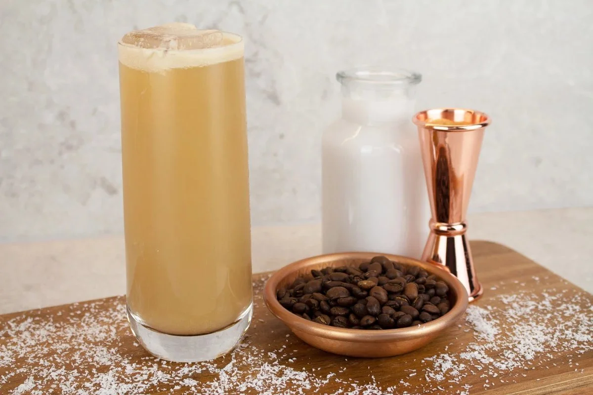 Delicious Virgin Baileys drink garnished with chocolate shavings