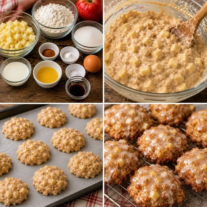 Freshly baked apple fritters on a plate with a sprinkle of cinnamon.
