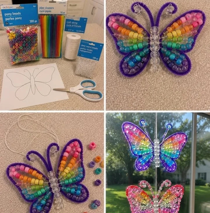 Vibrant and colorful butterfly craft for creative art projects
