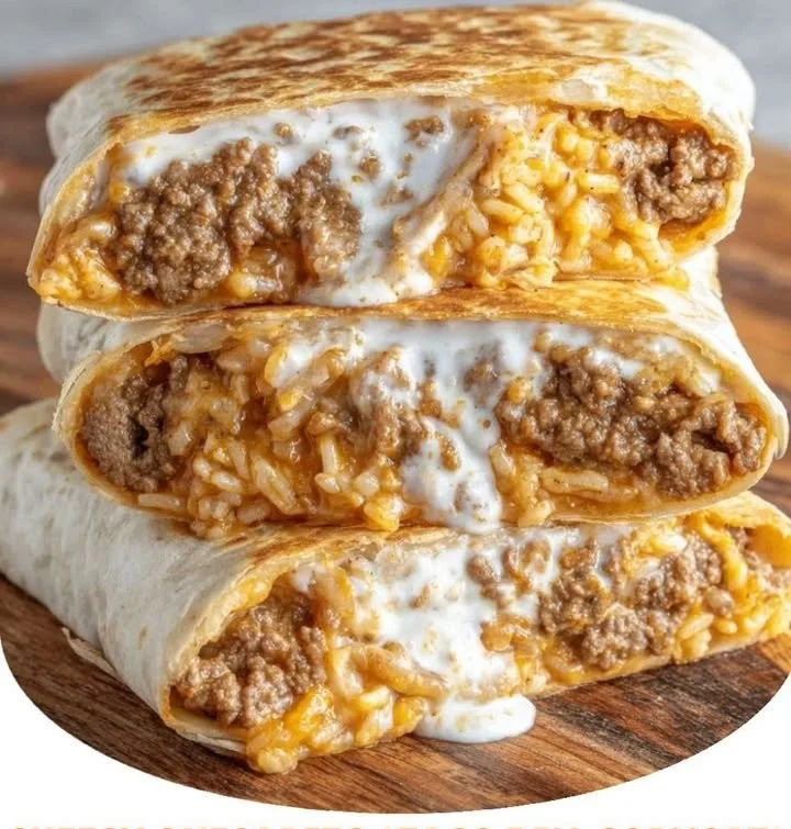Cheesy Quesarito filled with melted cheese and savory ingredients