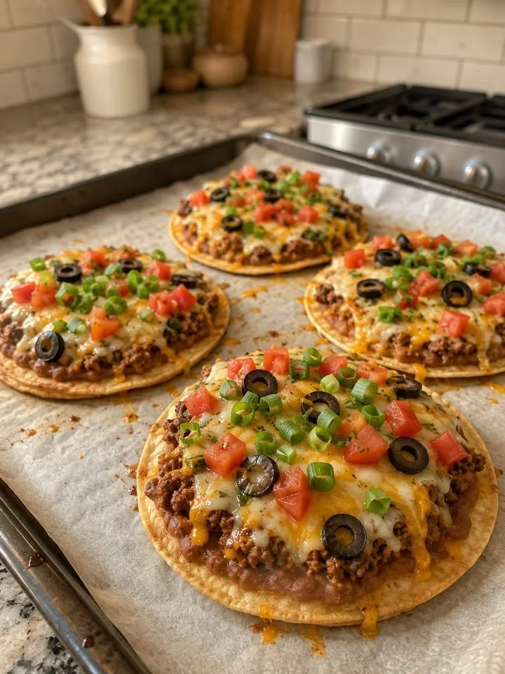 Delicious homemade Copycat Taco Bell Mexican Pizza with layers of toppings.
