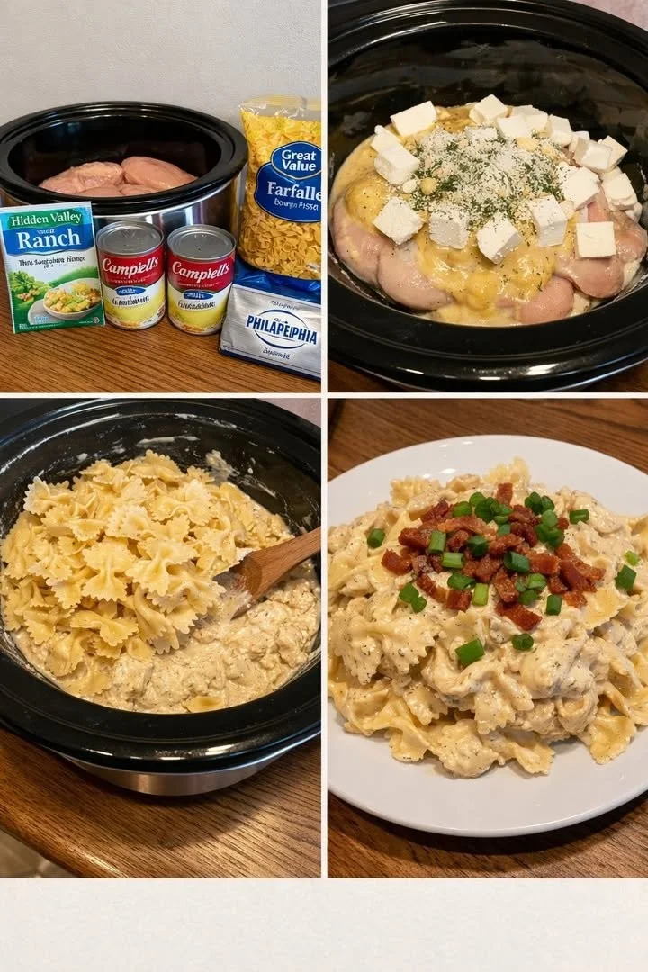 Creamy ranch chicken dish garnished with herbs, served on a plate