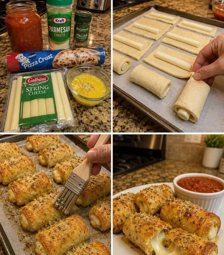 Plate of Garlic Parm Mozzarella Roll-Ups, garnished with parsley.