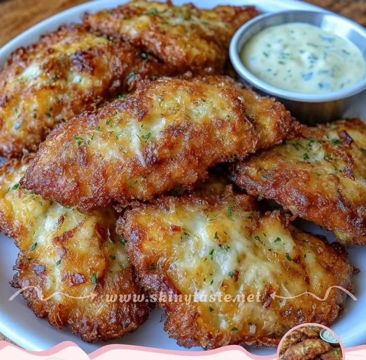 Delicious Garlic Parmesan Ranch Smash Chicken garnished with herbs and spices