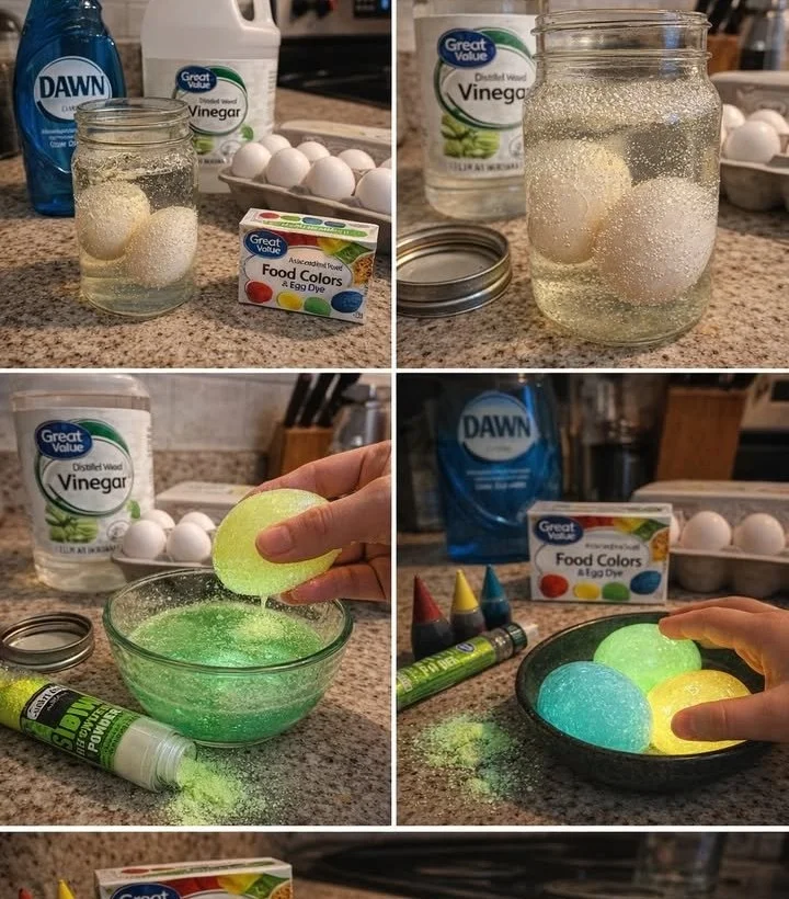 Glowing squishy ball eggs in various colors for stress relief and fun.