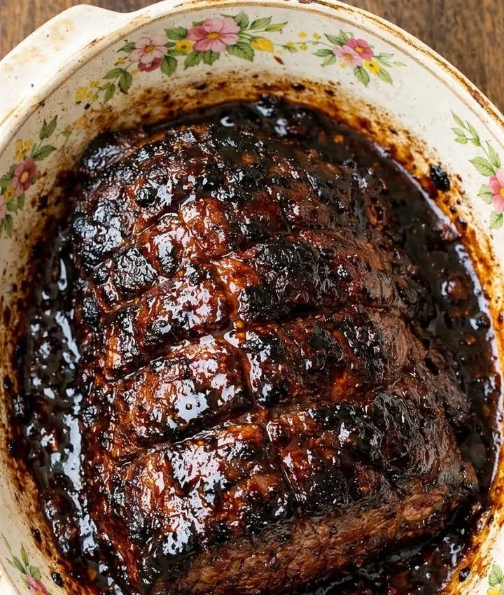 Bowl of Grandmother's savory sauce with herbs and spices for delicious home-cooked meals.