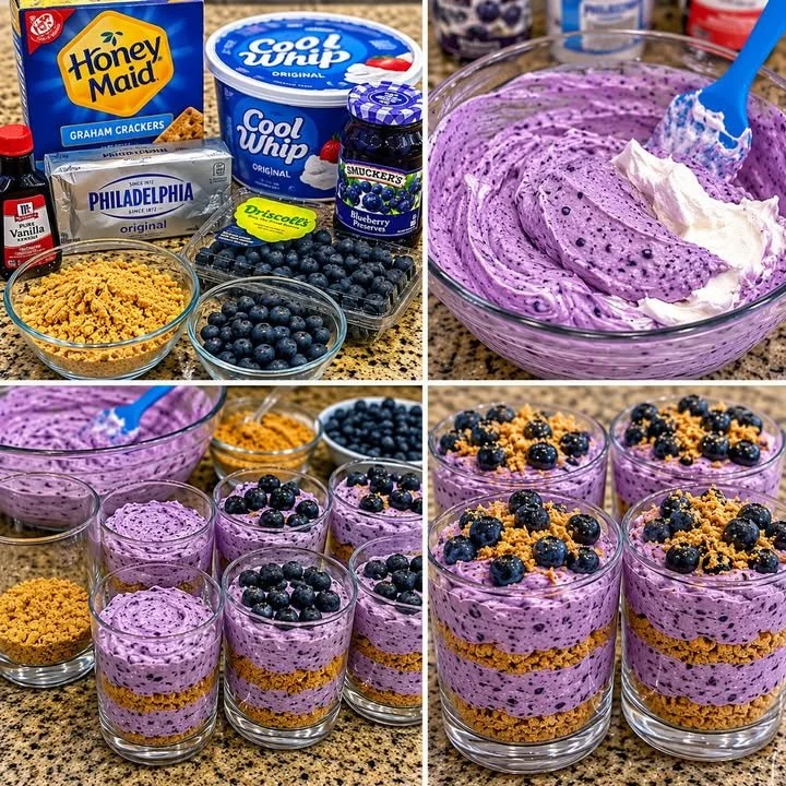 Honey Maid Blueberry Cheesecake Breakfast Cups in a stylish bowl