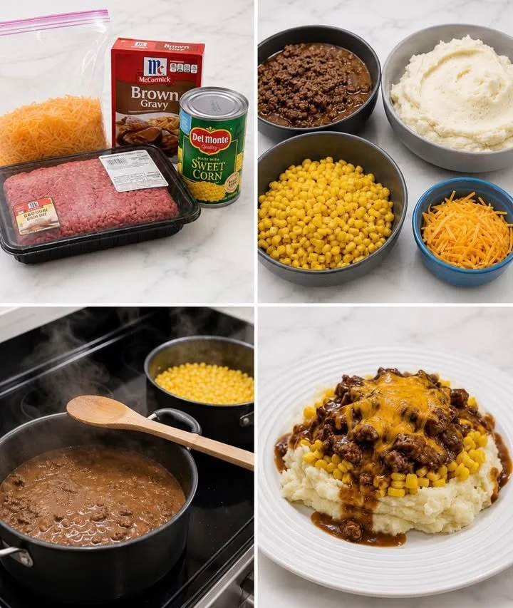 Delicious Loaded Shepherd's Pie Bowl with rich ingredients and mashed potatoes