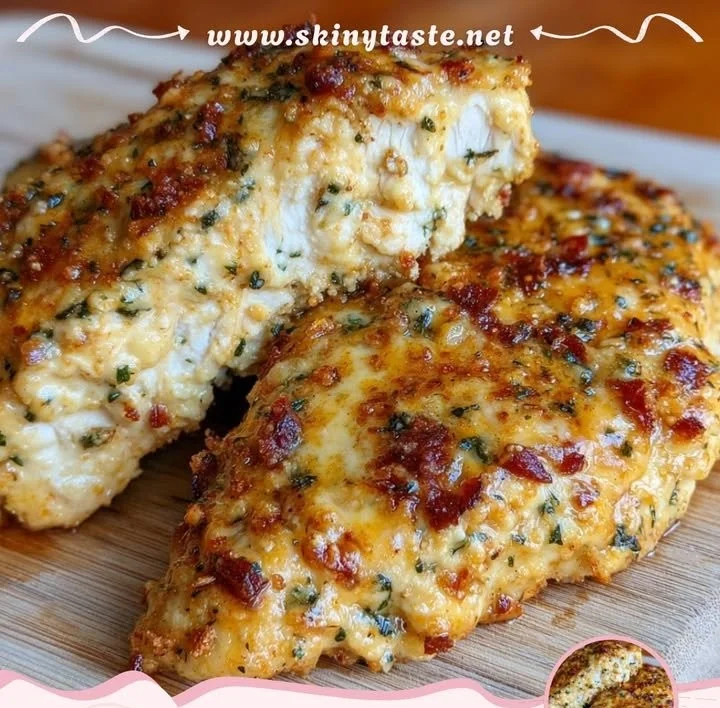 Delicious Smoky Ranch Garlic Smash Chicken served with herbs.