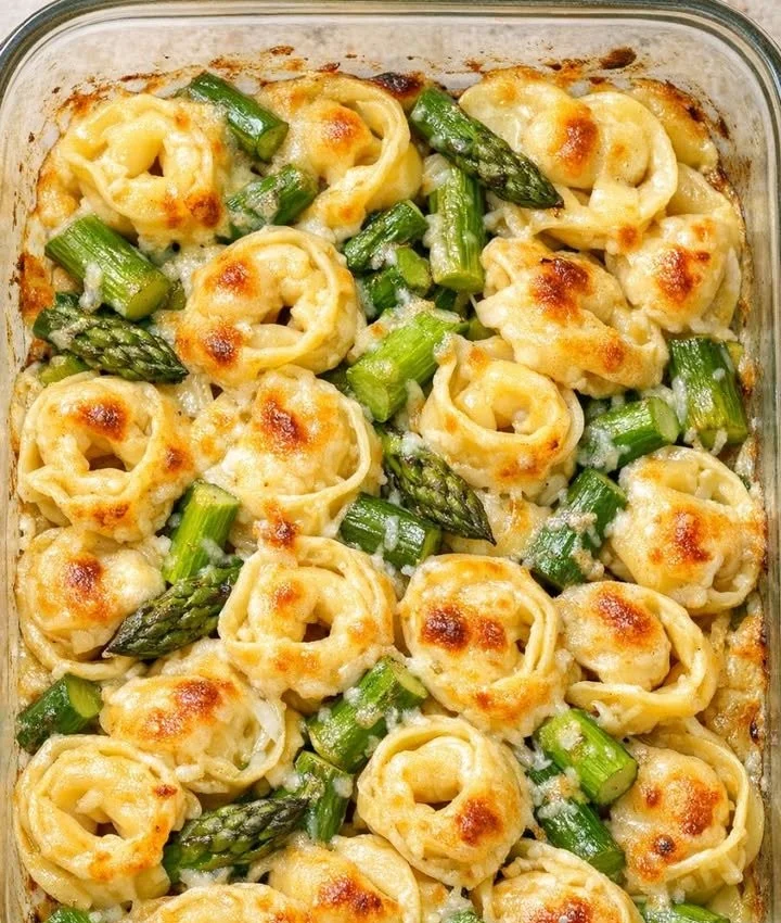 Colorful spring vegetable bake featuring seasonal vegetables and herbs